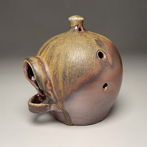 Birdhouse #2 in Copper Penny & Ash Glaze, 6"h. (Ben Owen Pottery Collection)