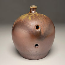 Load image into Gallery viewer, Birdhouse #2 in Copper Penny &amp; Ash Glaze, 6&quot;h. (Ben Owen Pottery Collection)
