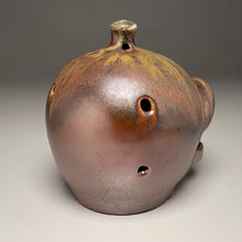 Load image into Gallery viewer, Birdhouse #2 in Copper Penny &amp; Ash Glaze, 6&quot;h. (Ben Owen Pottery Collection)
