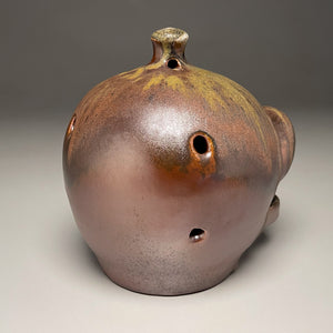 Birdhouse #2 in Copper Penny & Ash Glaze, 6"h. (Ben Owen Pottery Collection)