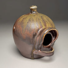 Load image into Gallery viewer, Birdhouse #2 in Copper Penny &amp; Ash Glaze, 6&quot;h. (Ben Owen Pottery Collection)
