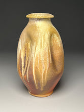 Load image into Gallery viewer, Altered Covered Jar in Yellow Matte and Ash Glazes, 12.75&quot;h (Ben Owen III)
