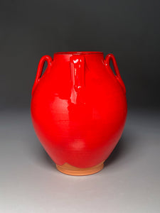 Lily Jar in Chinese Red, 10.75"h (Pots From the Past)