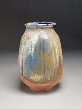 Load image into Gallery viewer, Altered Covered Jar in Cobalt and Ash Glaze, 9.5&quot;h (Pots From The Past)
