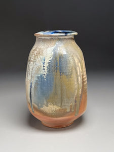 Altered Covered Jar in Cobalt and Ash Glaze, 9.5"h (Pots From The Past)