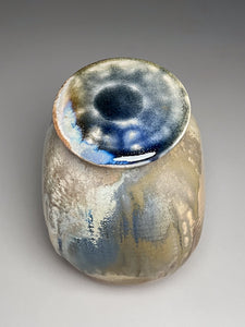 Altered Covered Jar in Cobalt and Ash Glaze, 9.5"h (Pots From The Past)