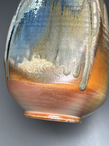 Altered Covered Jar in Cobalt and Ash Glaze, 9.5"h (Pots From The Past)