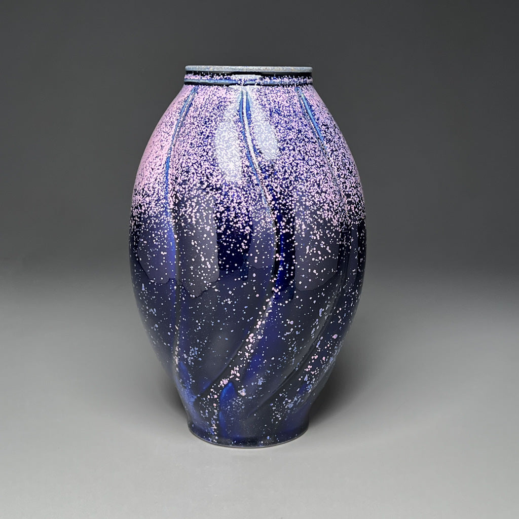 Melon Flower Vase in Nebular Purple, 11.75