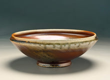 Load image into Gallery viewer, Combed Flair Bowl with Beveled Edge in Copper Penny, 10.25"dia. (Ben Owen III)
