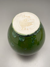 Load image into Gallery viewer, Bottle in Lily Pad Green Crystalline, 8&quot;h (Ben Owen III)
