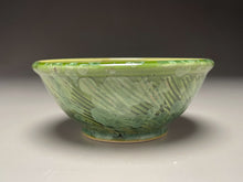 Load image into Gallery viewer, Combed Bowl in Lily Pad Green Crystalline, 5.75&quot;dia. (Ben Owen III)
