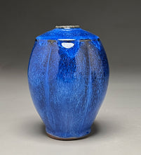 Load image into Gallery viewer, Square Shouldered Melon Egg Vase in Opal Blue, 5.75"h (Ben Owen III)

