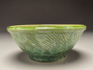 Combed Bowl in Lily Pad Green Crystalline, 5.75"dia. (Ben Owen III)