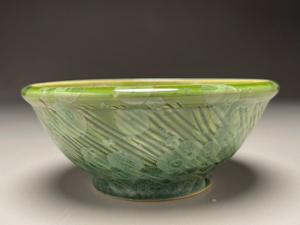 Combed Bowl in Lily Pad Green Crystalline, 5.75