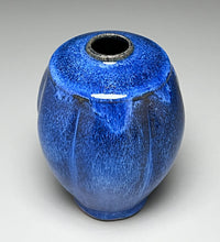 Load image into Gallery viewer, Square Shouldered Melon Egg Vase in Opal Blue, 5.75"h (Ben Owen III)
