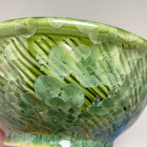 Combed Bowl in Lily Pad Green Crystalline, 5.75"dia. (Ben Owen III)