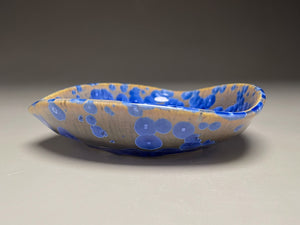 Altered Dish #31 in Cobalt Crystalline, 6.25"dia (Juliana Owen)