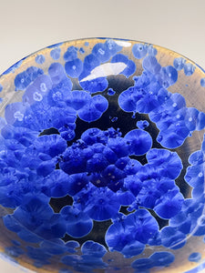 Altered Dish #31 in Cobalt Crystalline, 6.25"dia (Juliana Owen)