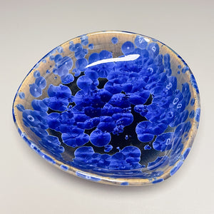 Altered Dish #31 in Cobalt Crystalline, 6.25"dia (Juliana Owen)