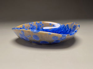 Altered Dish #31 in Cobalt Crystalline, 6.25"dia (Juliana Owen)