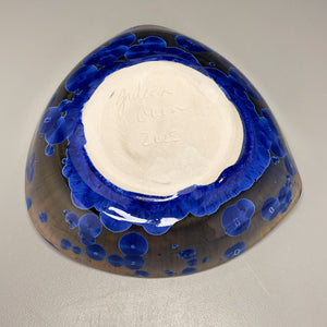 Altered Dish #31 in Cobalt Crystalline, 6.25"dia (Juliana Owen)