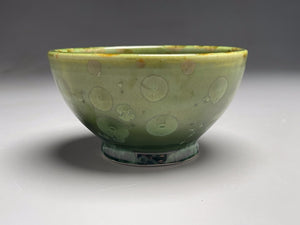 Contour Bowl #1 in Lily Pad Green Crystalline, 5.25"dia. (Ben Owen III)
