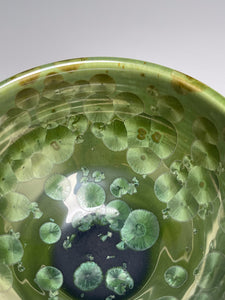 Contour Bowl #1 in Lily Pad Green Crystalline, 5.25"dia. (Ben Owen III)