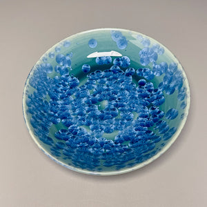 Dish #22 in Turquoise Crystalline, 6.5"dia (Juliana Owen)