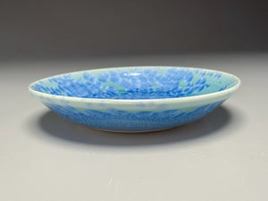 Dish #22 in Turquoise Crystalline, 6.5"dia (Juliana Owen)