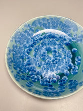 Load image into Gallery viewer, Dish #22 in Turquoise Crystalline, 6.5&quot;dia (Juliana Owen)
