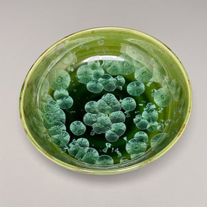 Dish #23 in Lily Pad Green Crystalline, 5.75"dia (Juliana Owen)