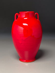 Tang Vase #2 in Chinese Red, 9.25"h (Ben Owen III)