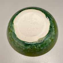 Load image into Gallery viewer, Dish #23 in Lily Pad Green Crystalline, 5.75&quot;dia (Juliana Owen)
