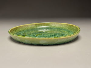 Dish #34 in Lily Pad Green Crystalline, 6.5"dia (Juliana Owen)