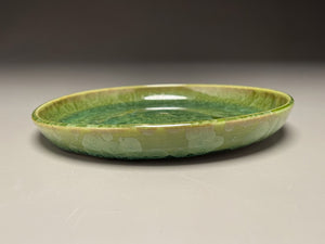 Dish #34 in Lily Pad Green Crystalline, 6.5"dia (Juliana Owen)