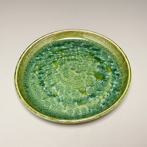 Dish #34 in Lily Pad Green Crystalline, 6.5"dia (Juliana Owen)