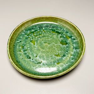 Dish #34 in Lily Pad Green Crystalline, 6.5"dia (Juliana Owen)