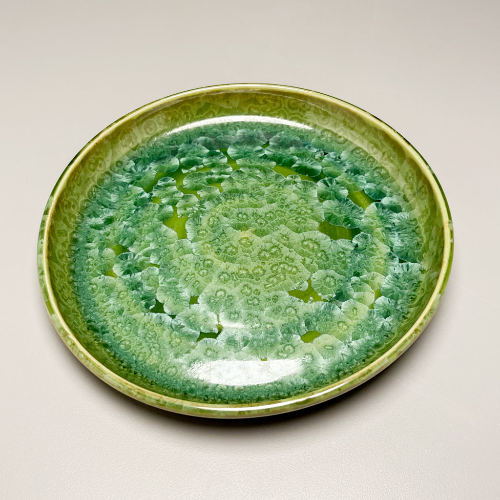 Dish #34 in Lily Pad Green Crystalline, 6.5