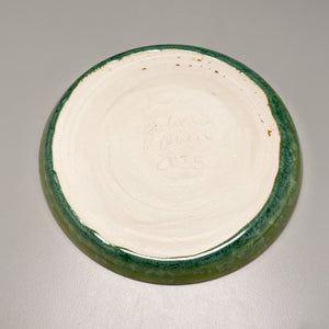 Dish #34 in Lily Pad Green Crystalline, 6.5"dia (Juliana Owen)