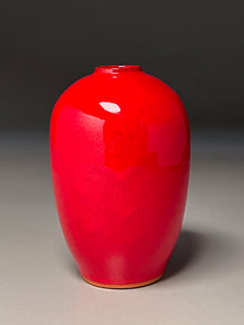 Egg Vase #1 in Chinese Red, 6.25"h (Ben Owen III)