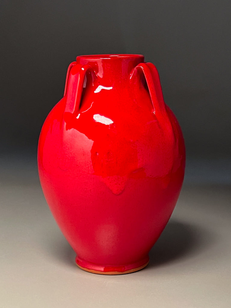 Lily Jar #2 in Chinese Red, 9.5