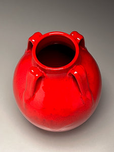 Lily Jar #2 in Chinese Red, 9.5"h (Ben Owen III)