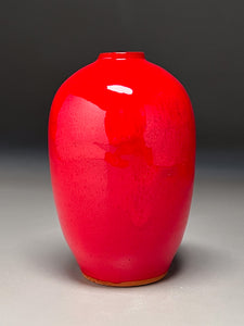 Egg Vase #3 in Chinese Red, 6.25"h (Ben Owen III)