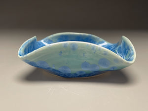 Altered Dish #29 in Turquoise Crystalline, 5.25"dia (Juliana Owen)