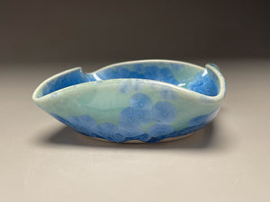 Altered Dish #30 in Turquoise Crystalline, 4.75"dia (Juliana Owen)