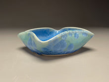 Load image into Gallery viewer, Altered Dish #30 in Turquoise Crystalline, 4.75&quot;dia (Juliana Owen)
