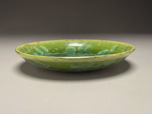 Dish #21 in Lily Pad Green Crystalline, 6.5"dia (Juliana Owen)