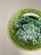 Load image into Gallery viewer, Dish #21 in Lily Pad Green Crystalline, 6.5&quot;dia (Juliana Owen)
