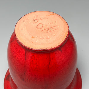 Bell Vase #1 in Chinese Red, 5"h (Ben Owen III)