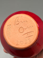 Load image into Gallery viewer, Square-Shouldered Egg Vase #2 in Chinese Red, 4.75&quot;h (Ben Owen III)
